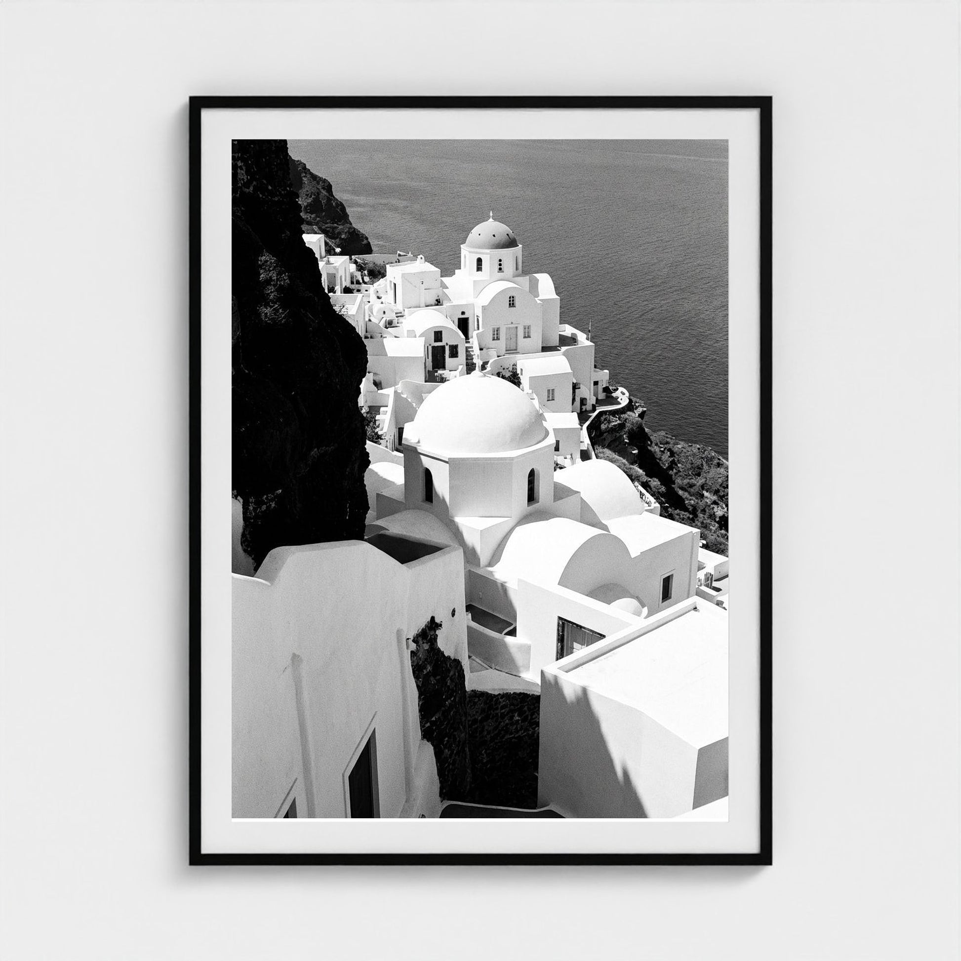 bw-greek-geometries 36x48-black frame frame