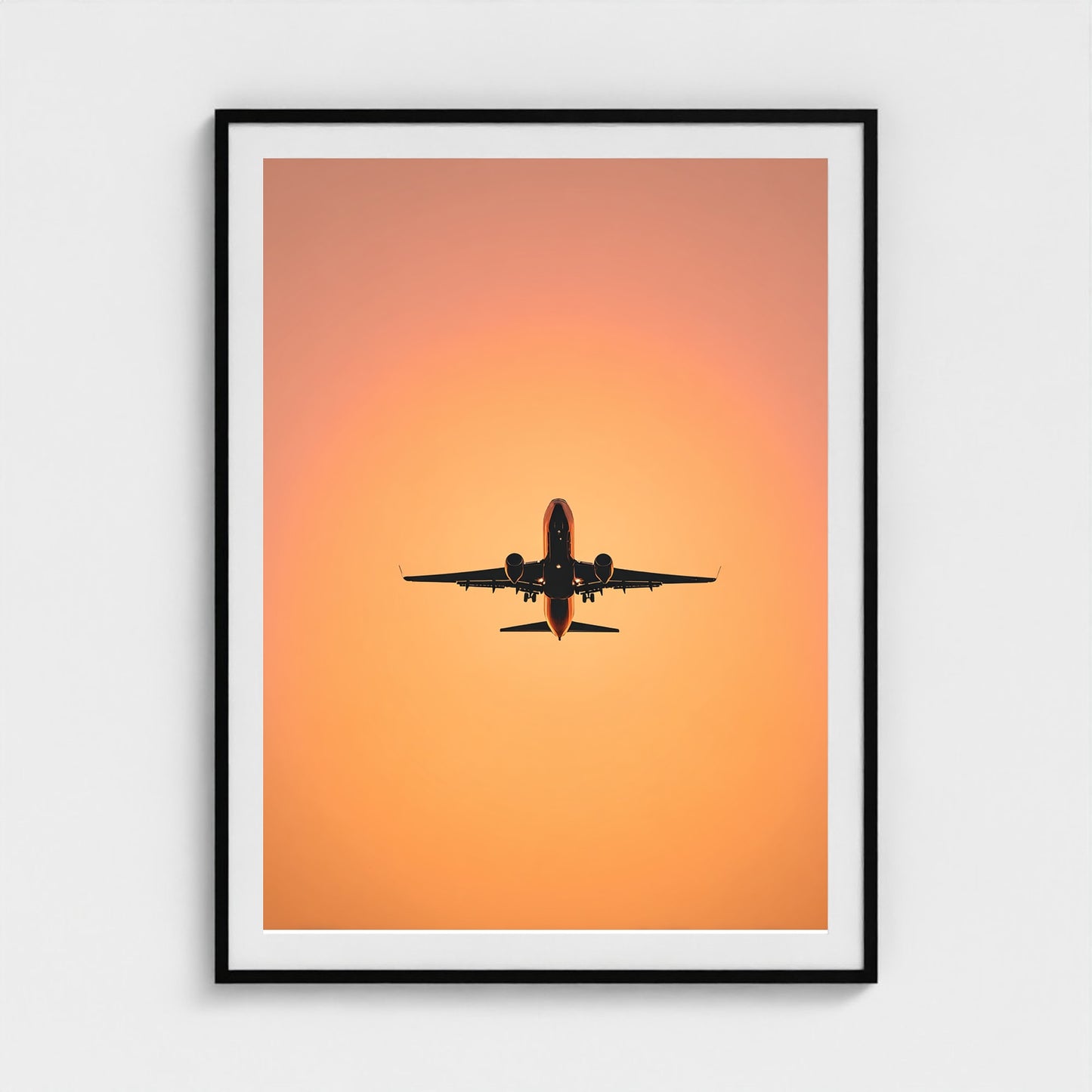 jet-silhouette-at-golden-hour-single-commercial 36x48-black frame frame