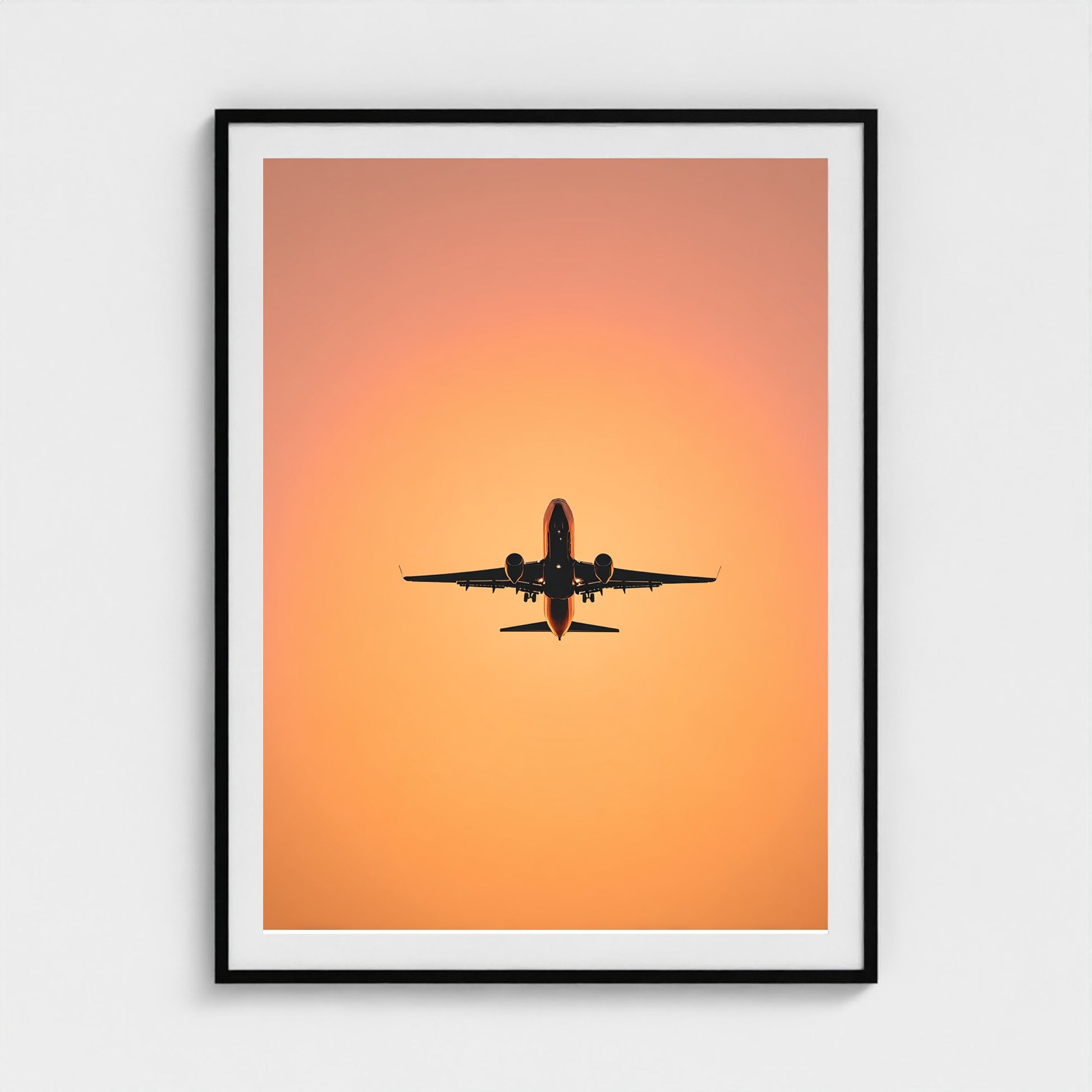 jet-silhouette-at-golden-hour-single-commercial 36x48-black frame frame