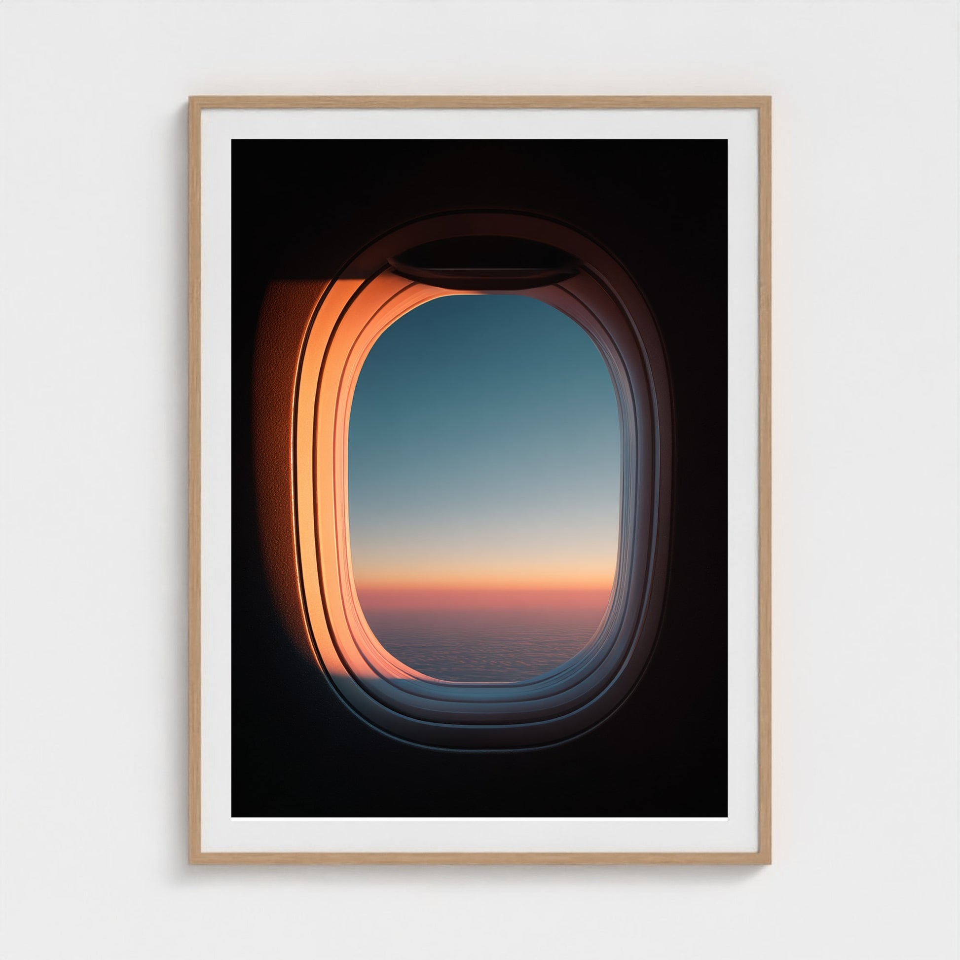 jet-window-view-with-gradient-sky-ultra-minimal 36x48-natural frame frame