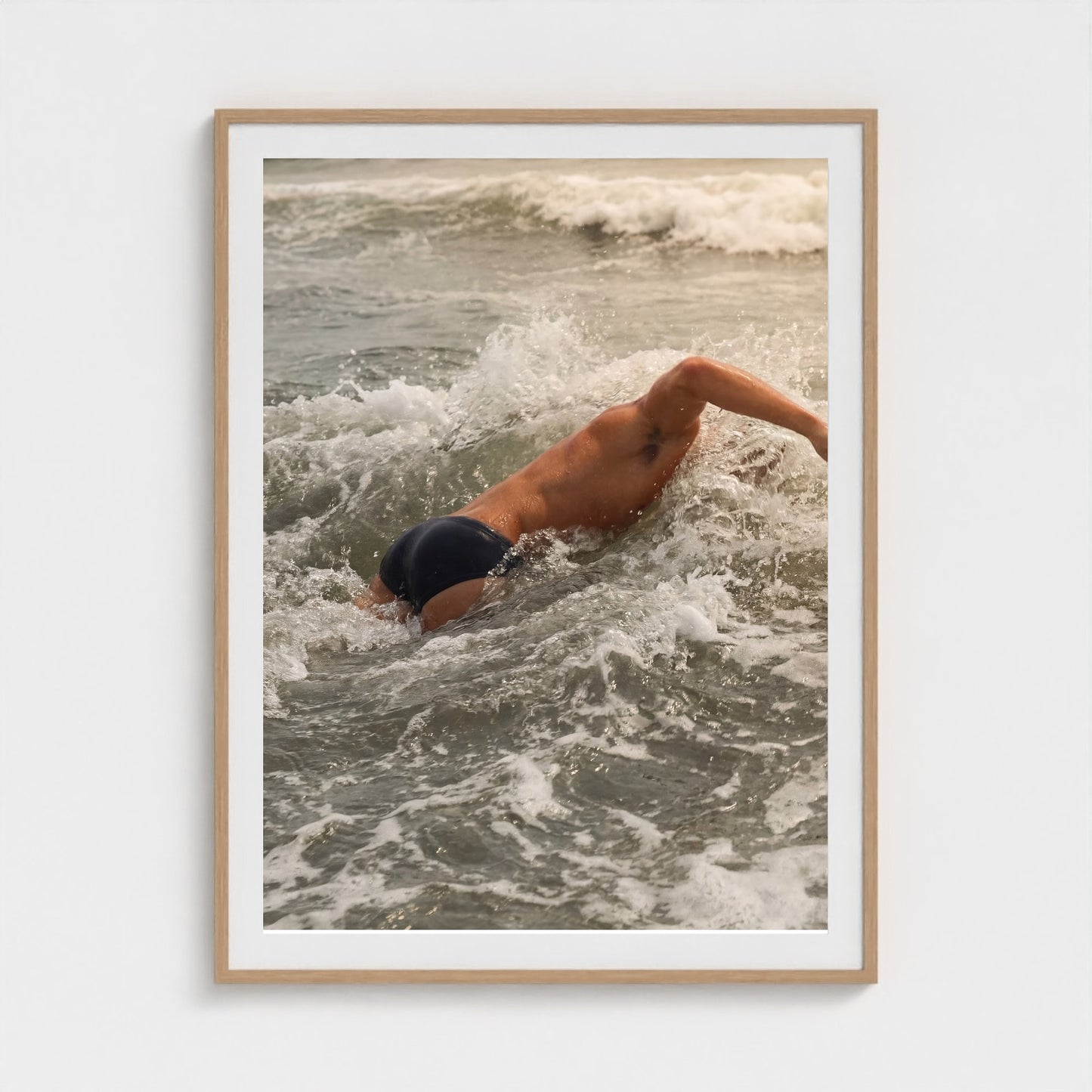 2026 03 12 19 54 05 Atlantic Impact Side View 36x48-natural frame — Fire Island Modern