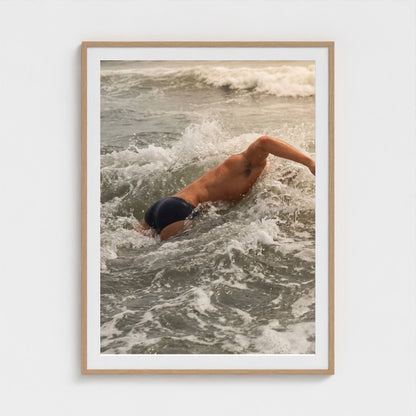 2026 03 12 19 54 05 Atlantic Impact Side View 36x48-natural frame — Fire Island Modern