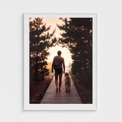 2026 03 12 22 31 00 Boardwalk Silhouette Safe 36x48-white frame — Fire Island Modern