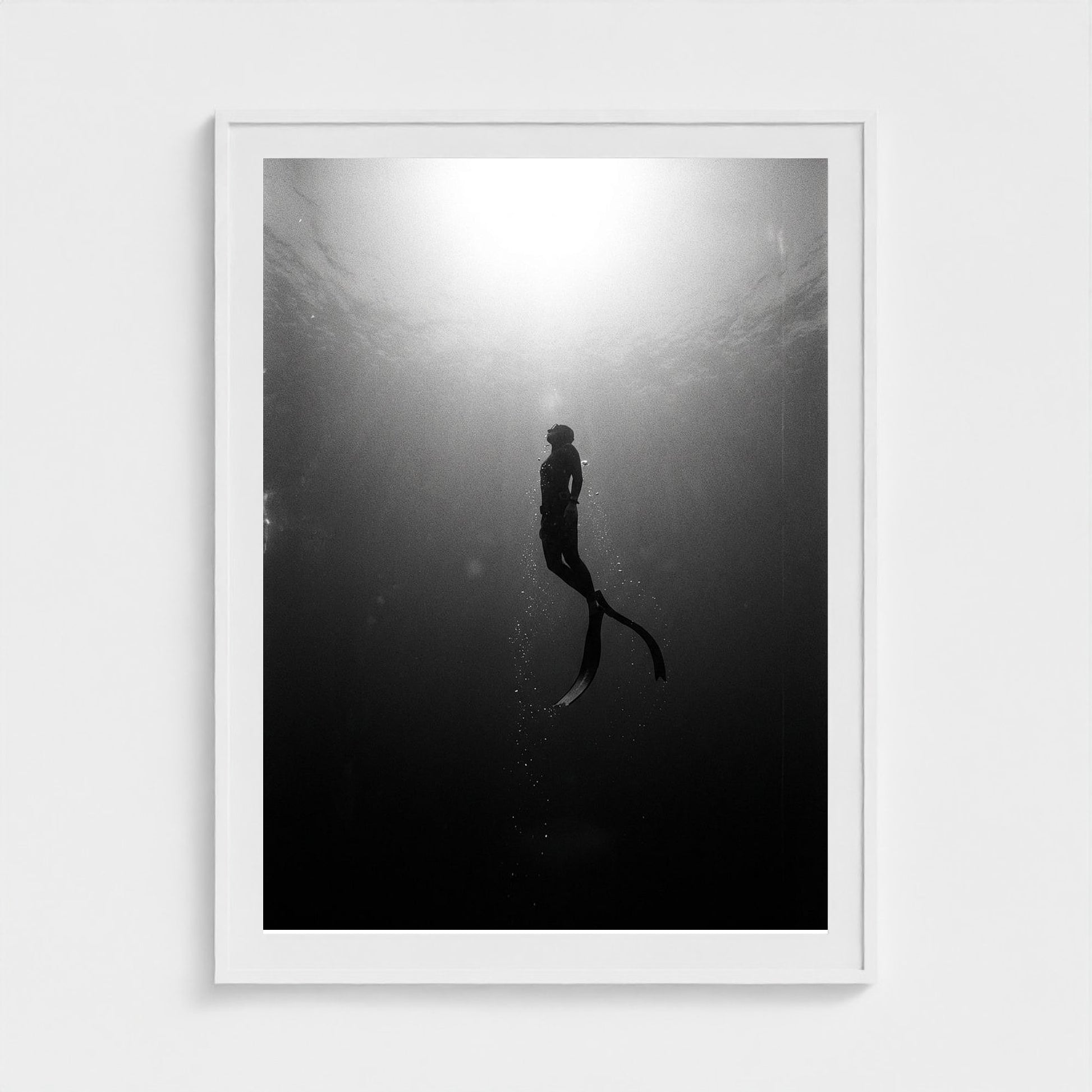 free-diver 36x48-white frame frame