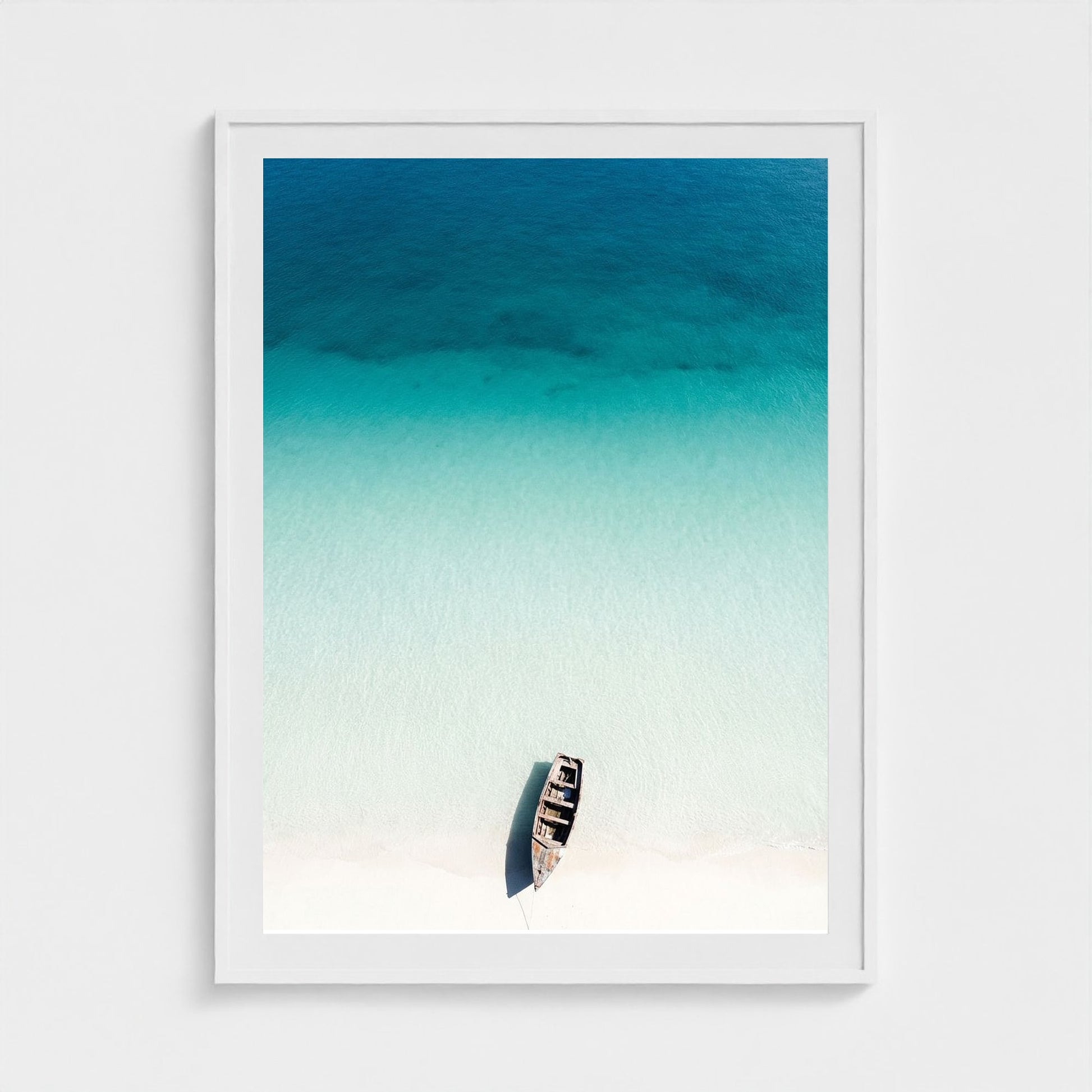 turquoise-gradient 36x48-white frame frame