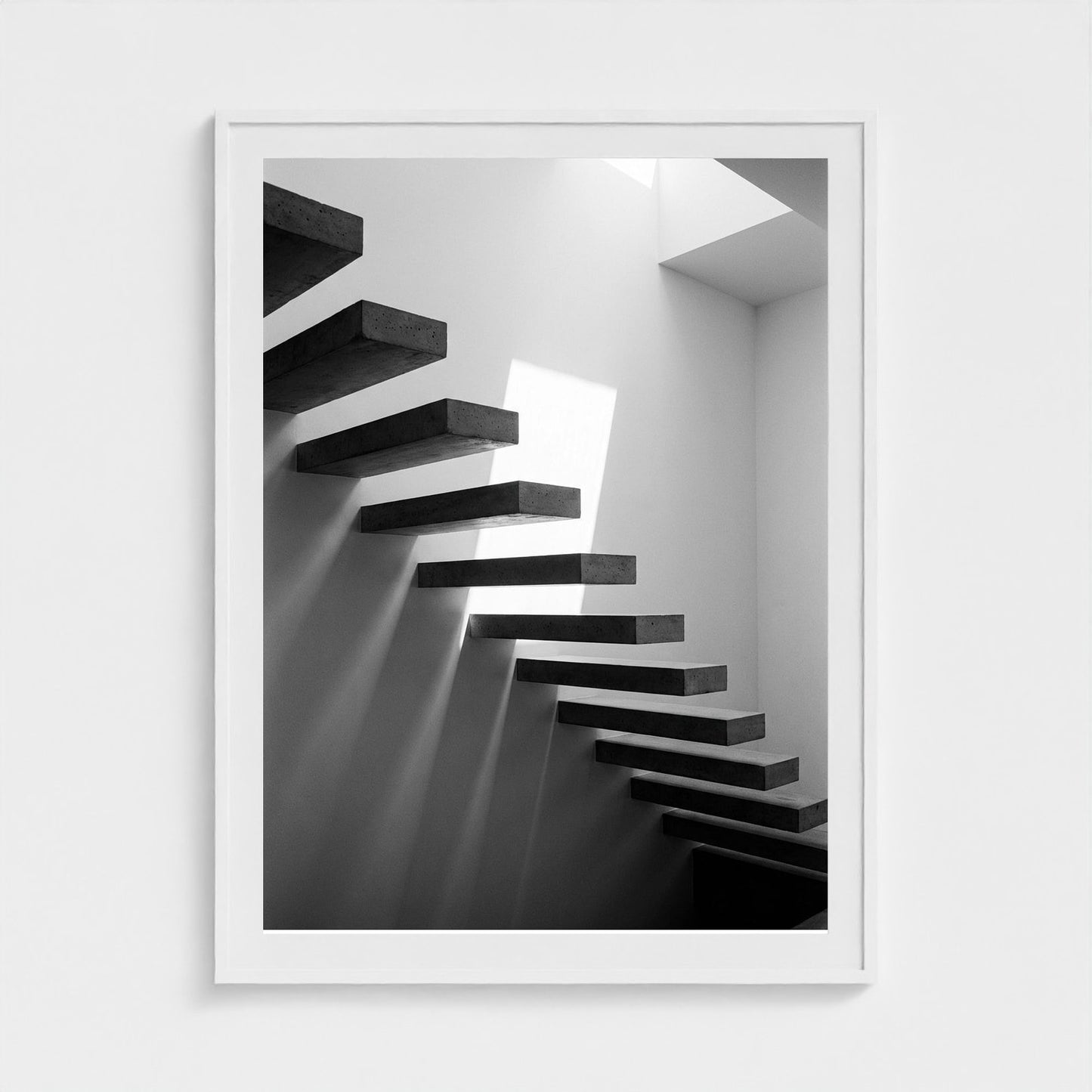 floating-staircase 36x48-white frame frame