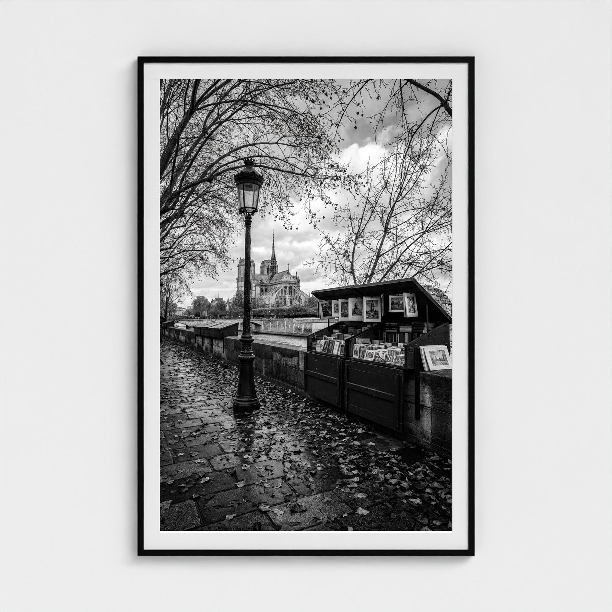 bw-autumn-paris 40x60-black frame frame