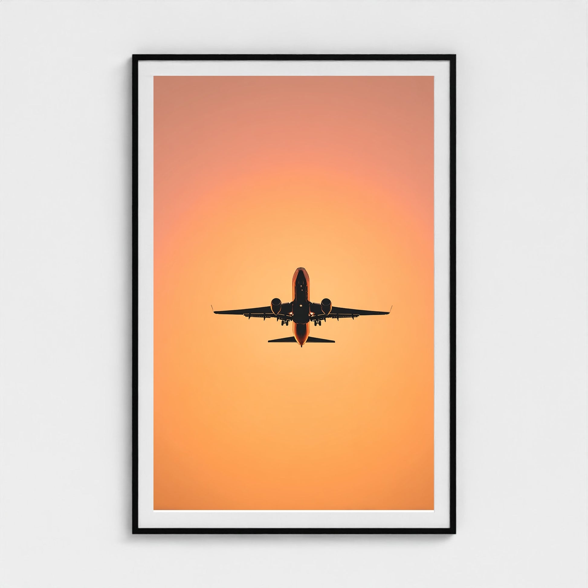 jet-silhouette-at-golden-hour-single-commercial 40x60-black frame frame