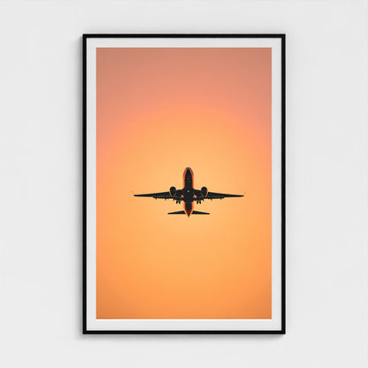 jet-silhouette-at-golden-hour-single-commercial 40x60-black frame frame