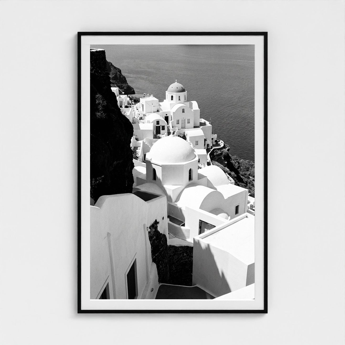 bw-greek-geometries 40x60-black frame frame