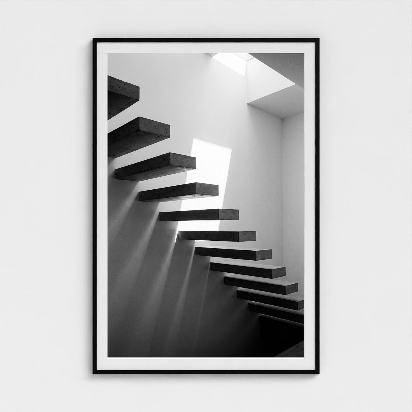 floating-staircase 40x60-black frame frame