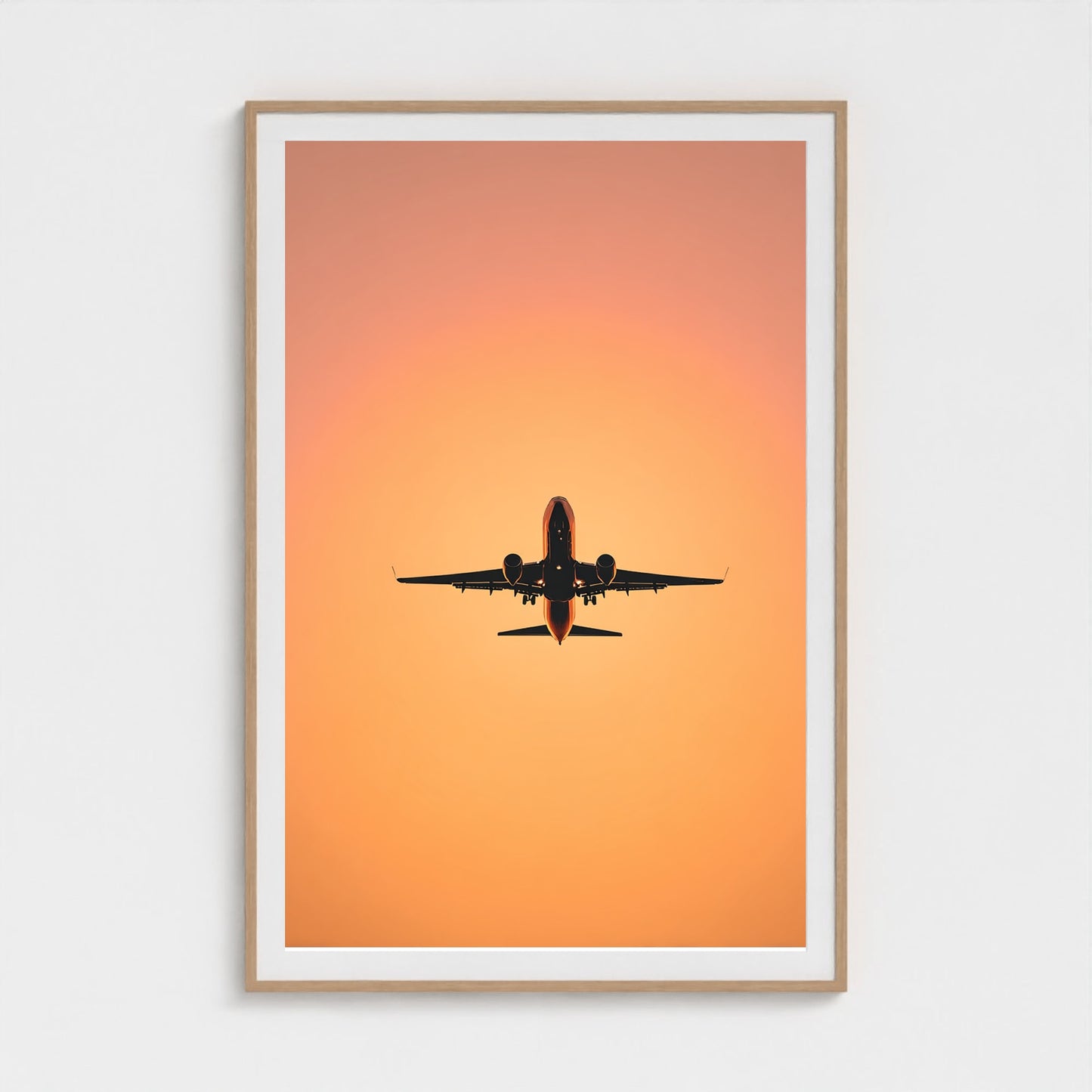 jet-silhouette-at-golden-hour-single-commercial 40x60-natural frame frame