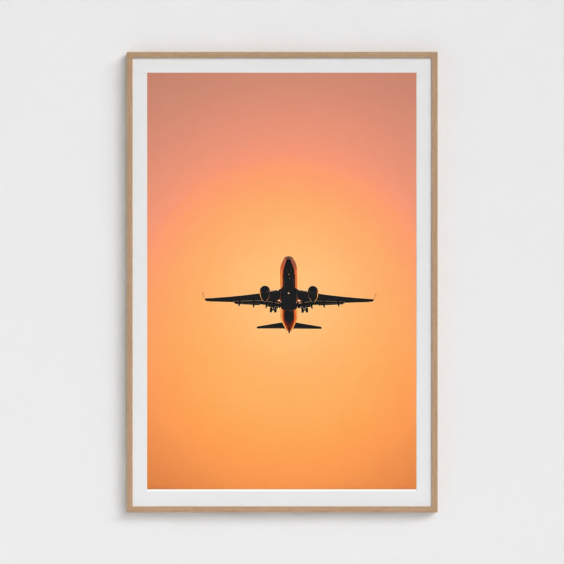 jet-silhouette-at-golden-hour-single-commercial 40x60-natural frame frame