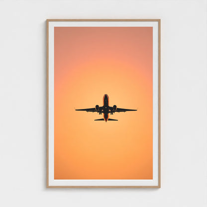 jet-silhouette-at-golden-hour-single-commercial 40x60-natural frame frame