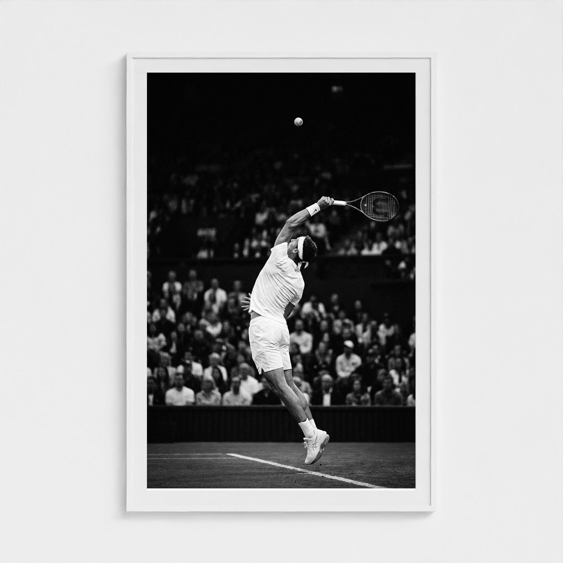 tennis-serve 40x60-white frame frame