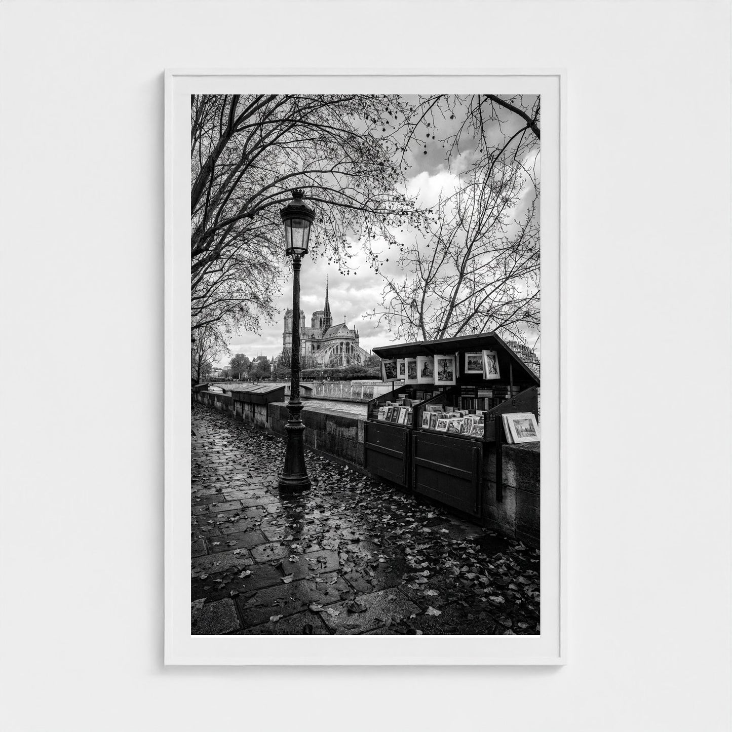 bw-autumn-paris 40x60-white frame frame