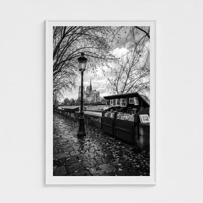 bw-autumn-paris 40x60-white frame frame