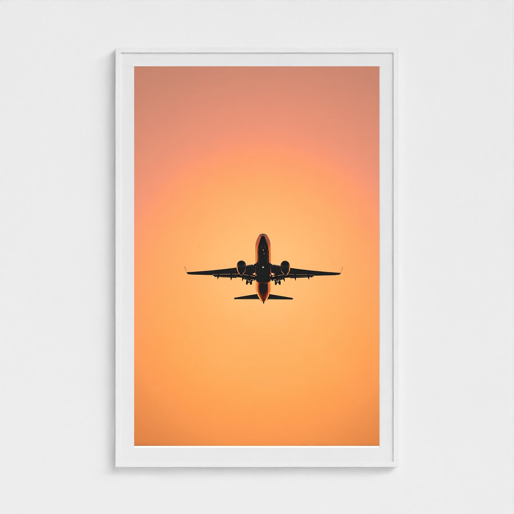 jet-silhouette-at-golden-hour-single-commercial 40x60-white frame frame