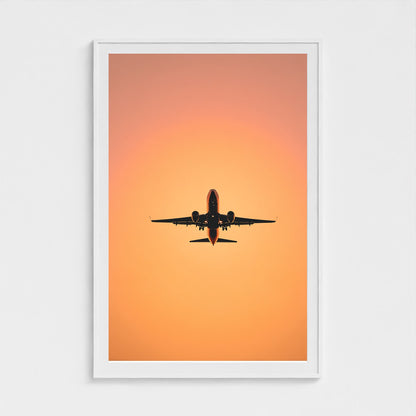 jet-silhouette-at-golden-hour-single-commercial 40x60-white frame frame
