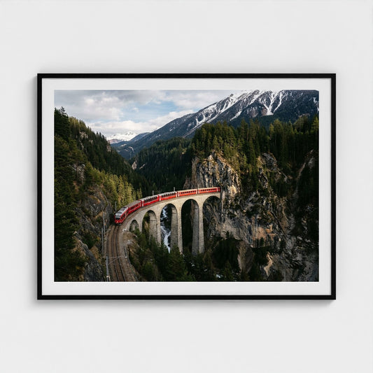 alpine-train 48x36-black frame frame