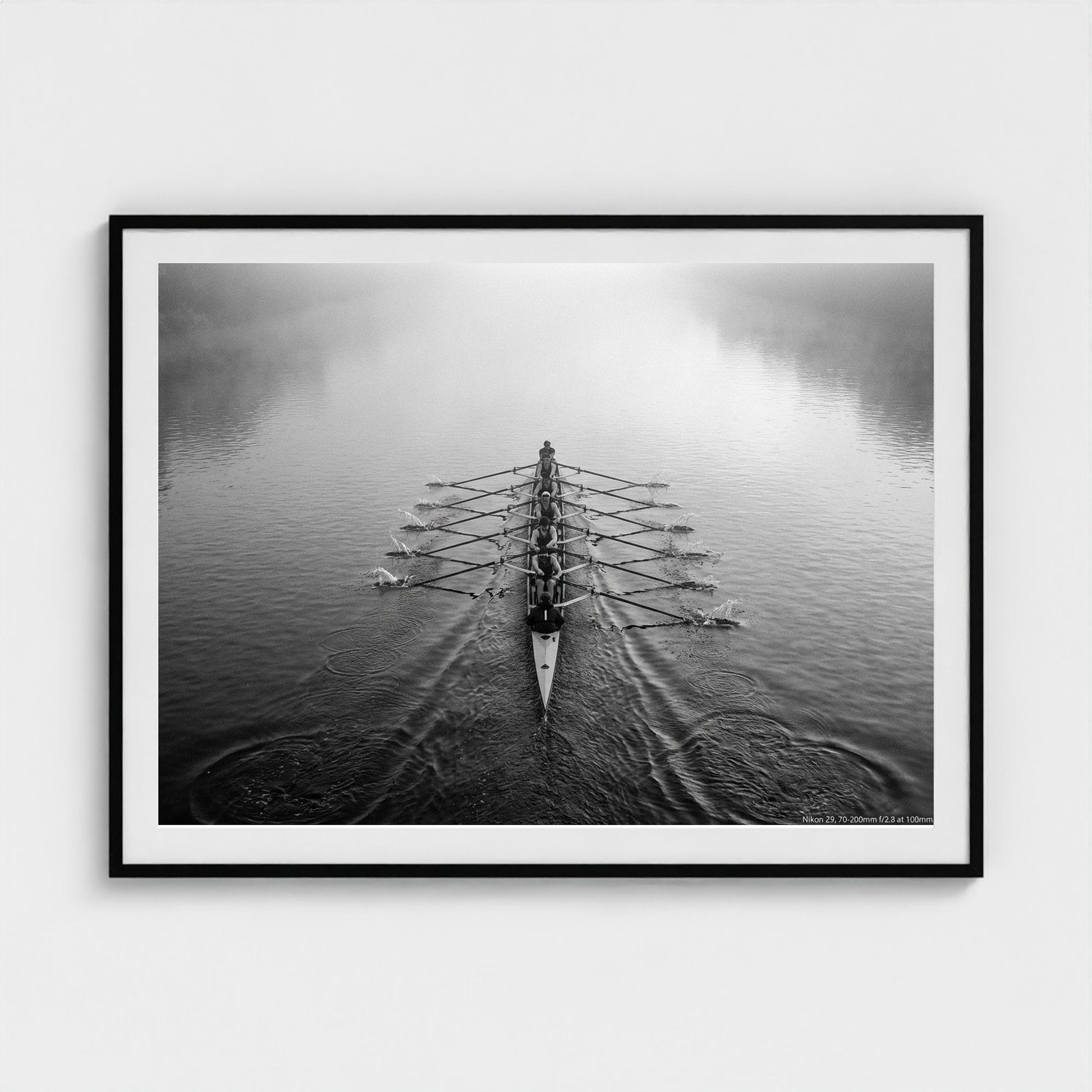 rowing-shell 48x36-black frame frame
