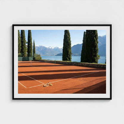 tennis-lake-como 48x36-black frame frame