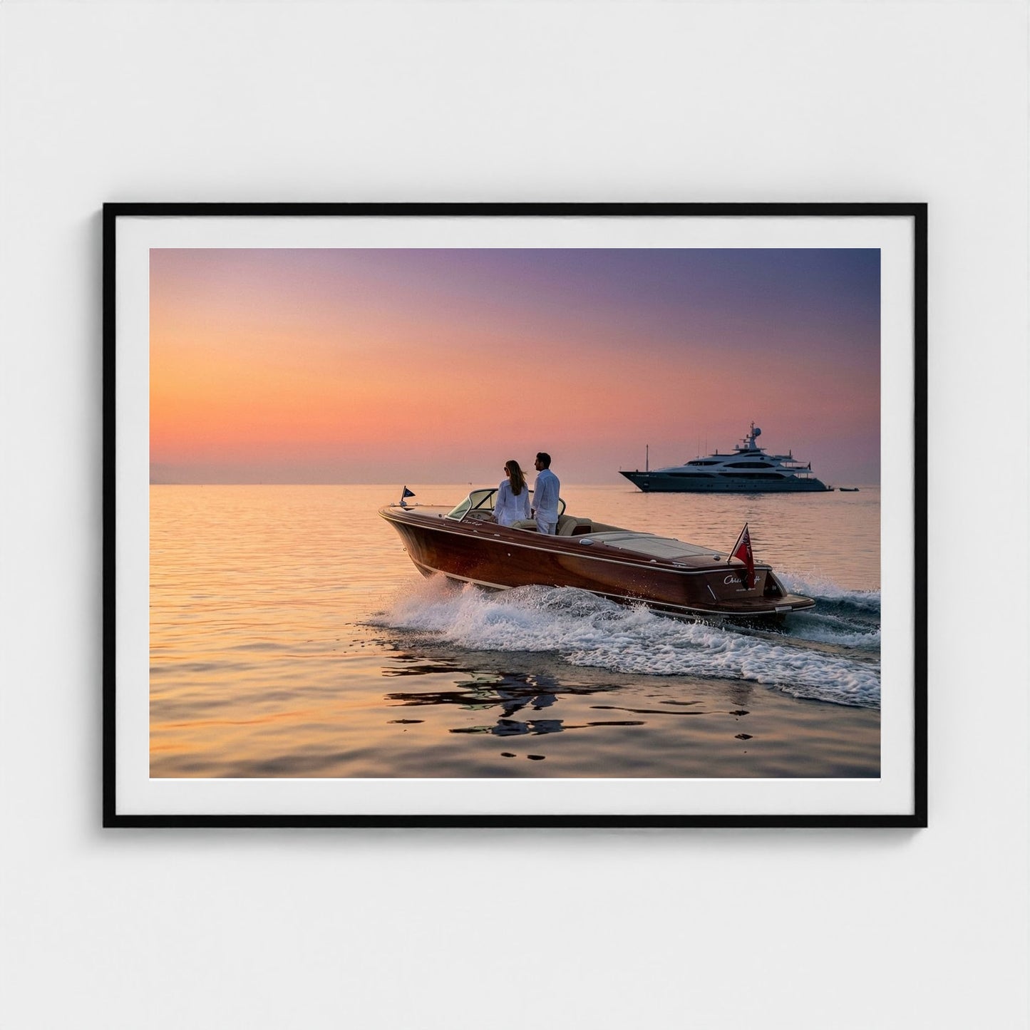 tender-at-sunset 48x36-black frame frame