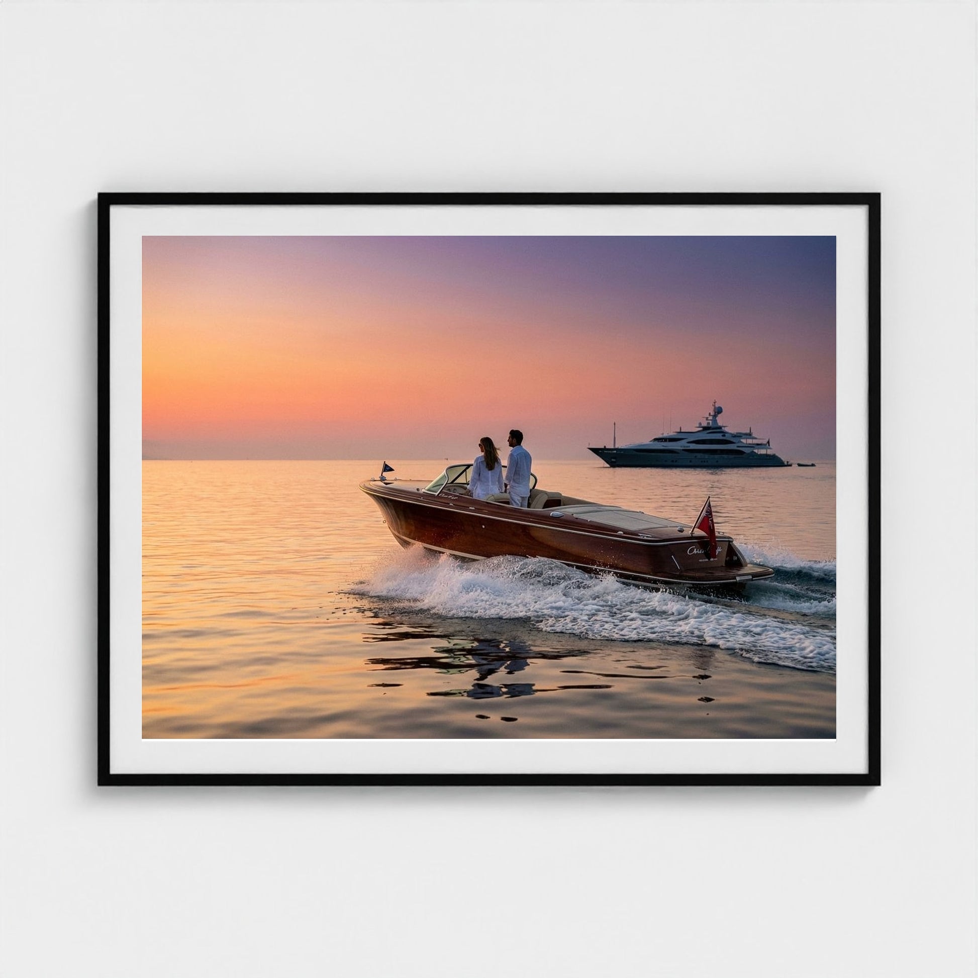 tender-at-sunset 48x36-black frame frame