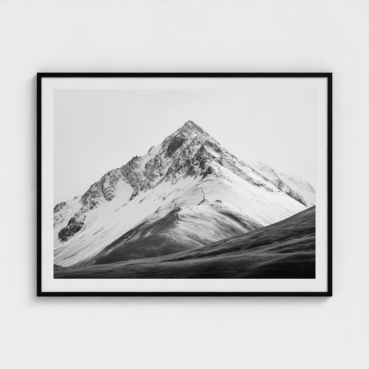 distant-mountain-ridge-under-blazing-white-sky-min-ff348271- 48x36-black frame frame