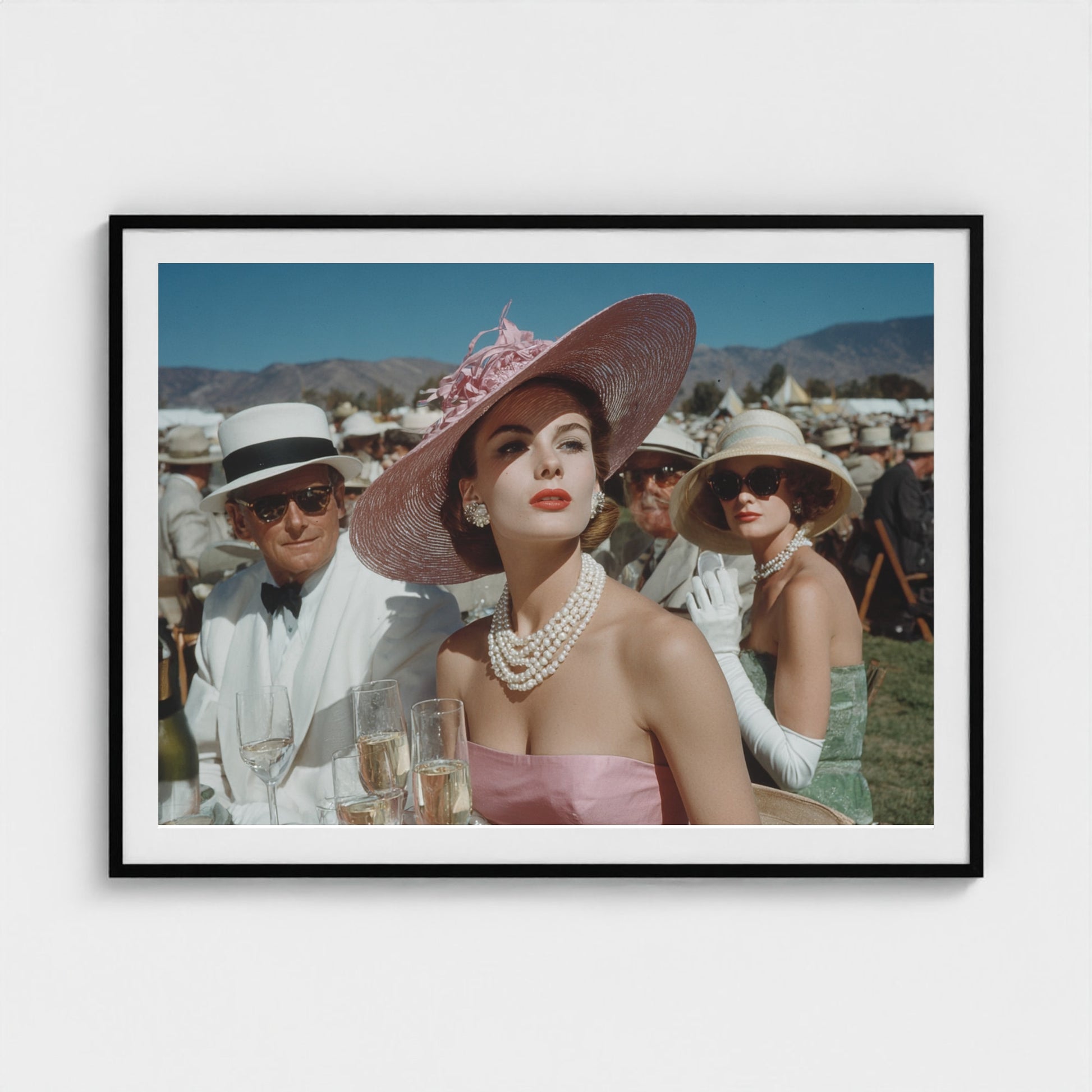 private-polo-match-fashionable-crowd-with-champa 48x36-black frame frame