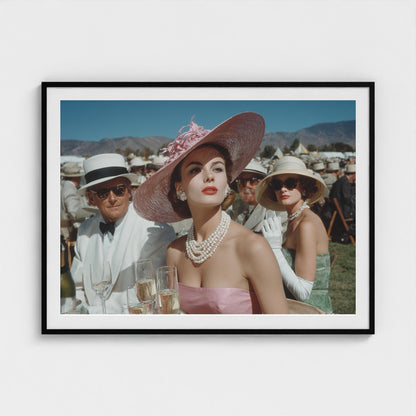 private-polo-match-fashionable-crowd-with-champa 48x36-black frame frame
