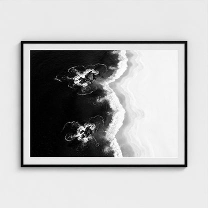 bw-shoreline-geometry 48x36-black frame frame