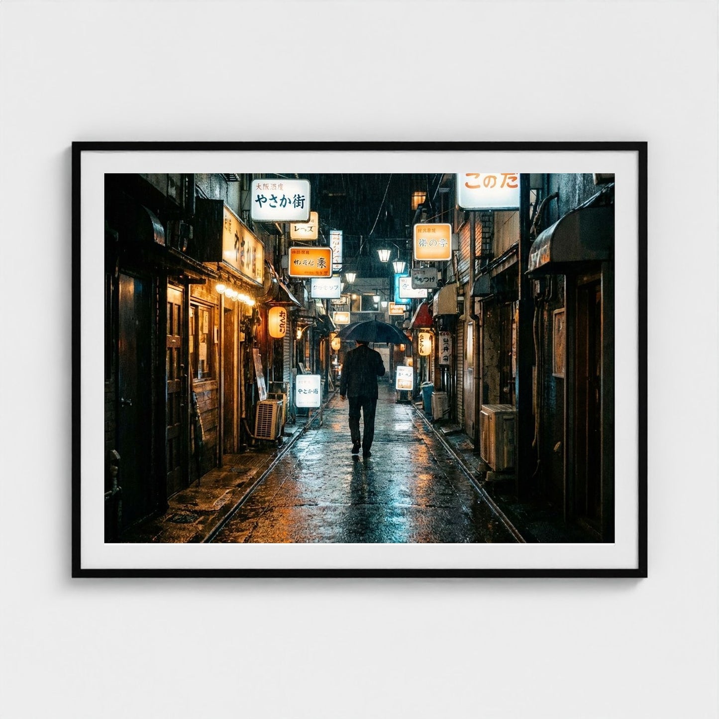 tokyo-alley 48x36-black frame frame