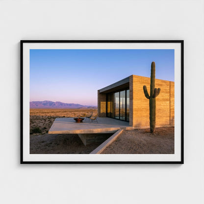 desert-chic-villa 48x36-black frame frame