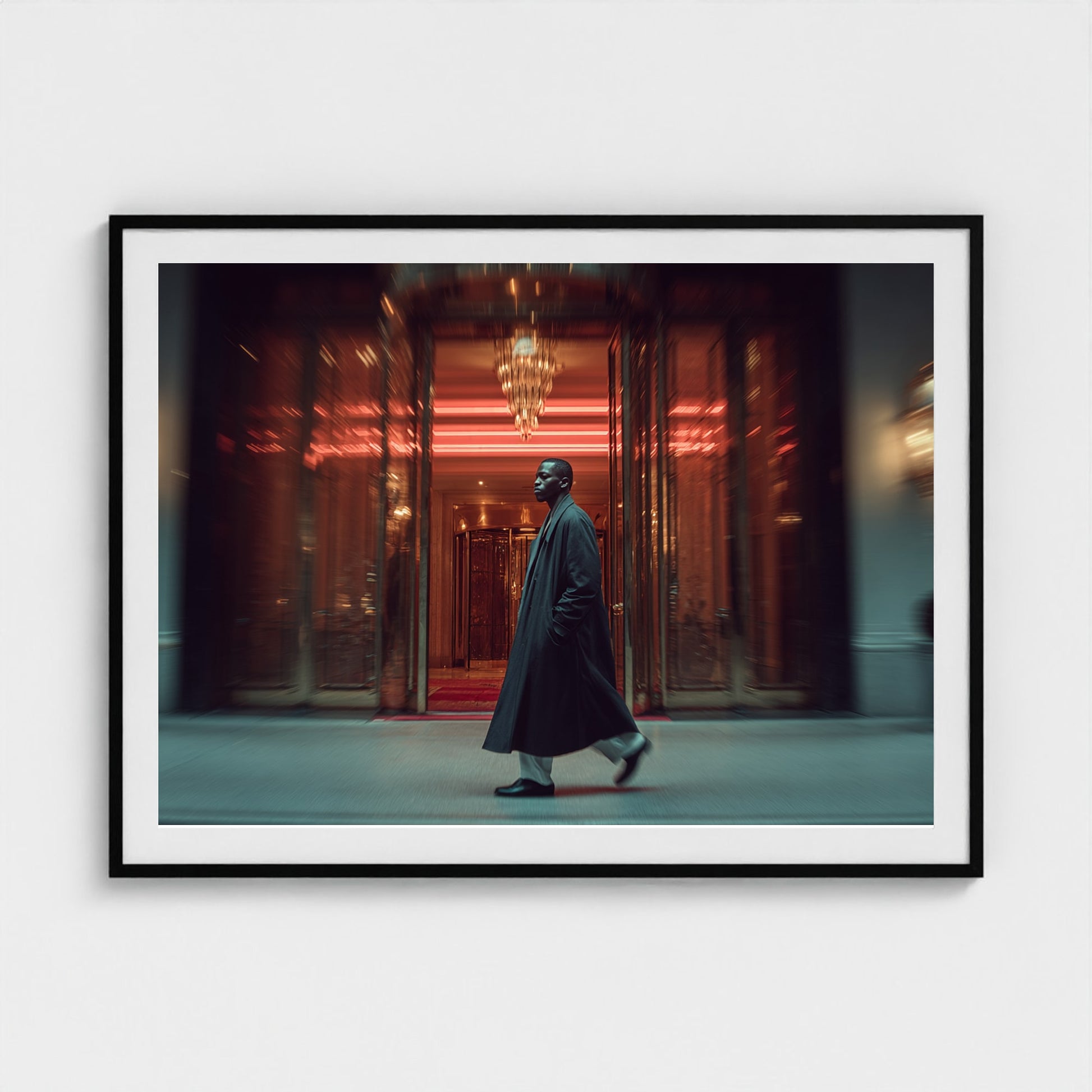 editorial-shot-of-a-man-in-an-oversized-coat-wal 48x36-black frame frame