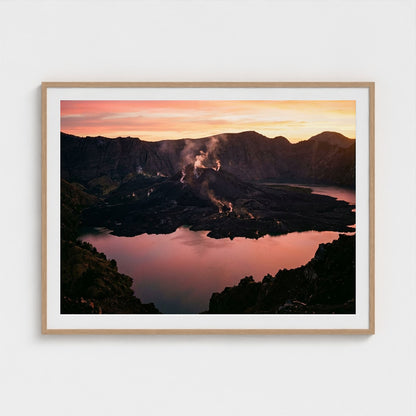 volcanic-dawn 48x36-natural frame frame