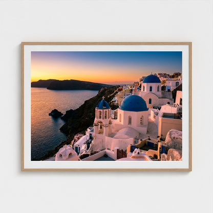 santorini-blue 48x36-natural frame frame