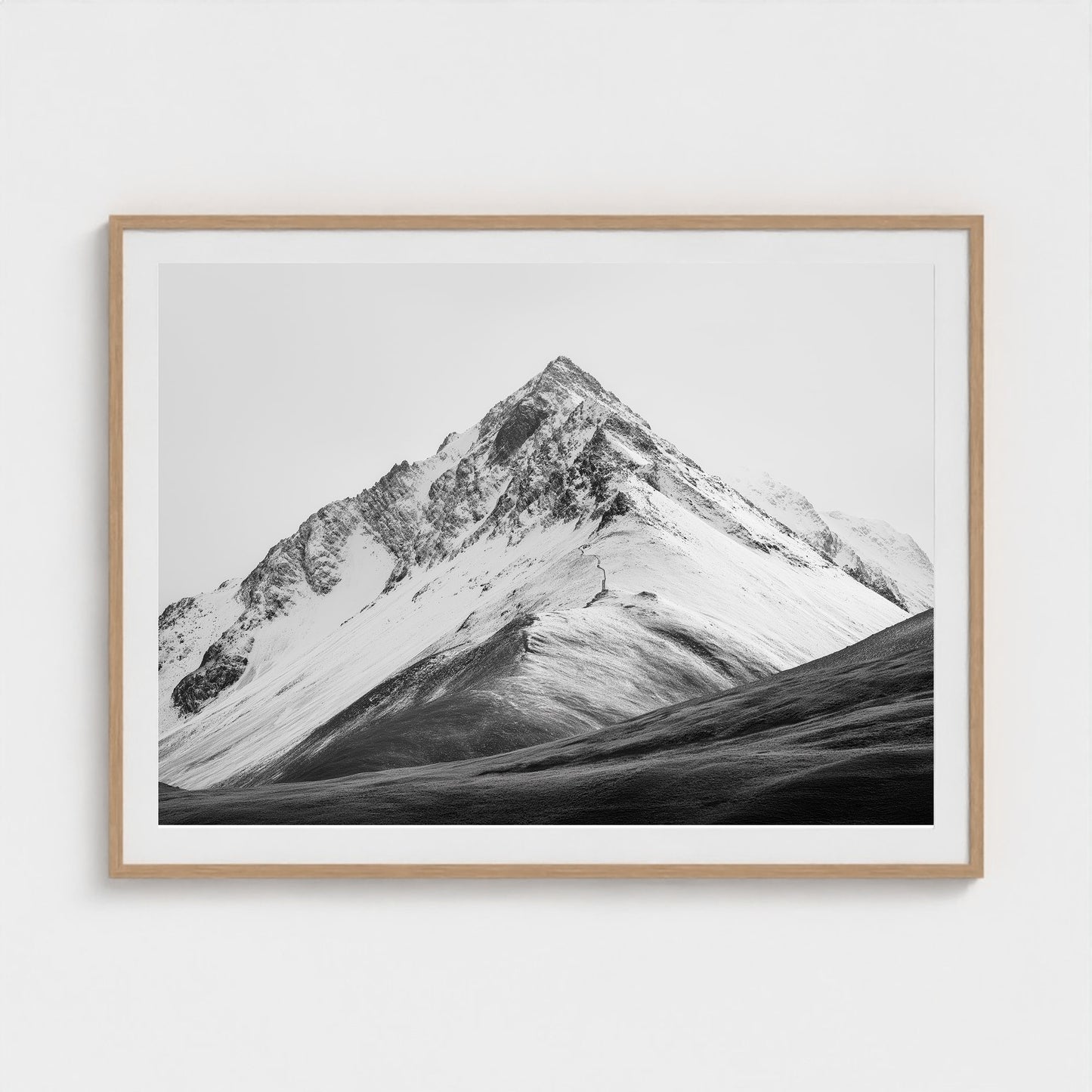 distant-mountain-ridge-under-blazing-white-sky-min-ff348271- 48x36-natural frame frame