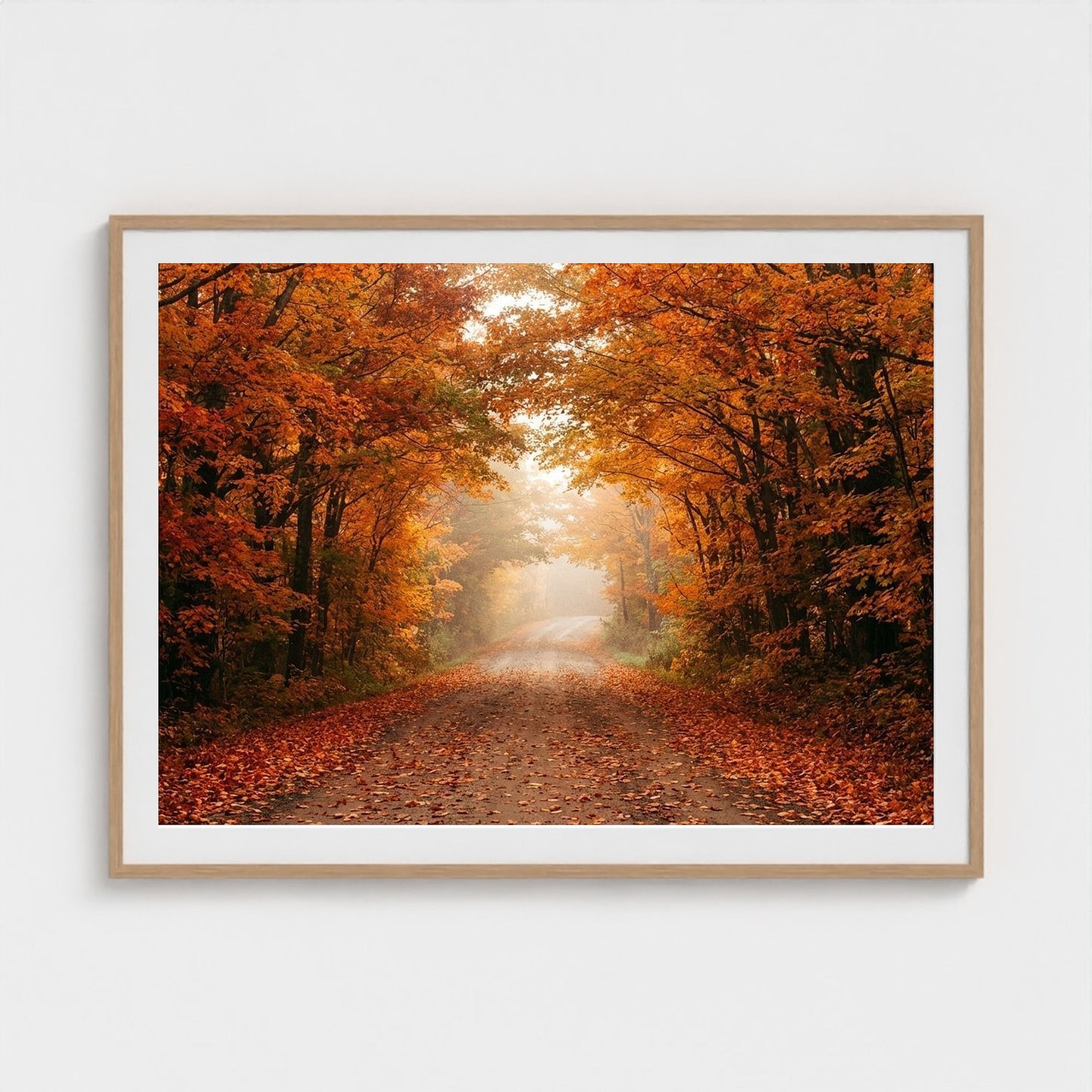 autumn-road 48x36-natural frame frame