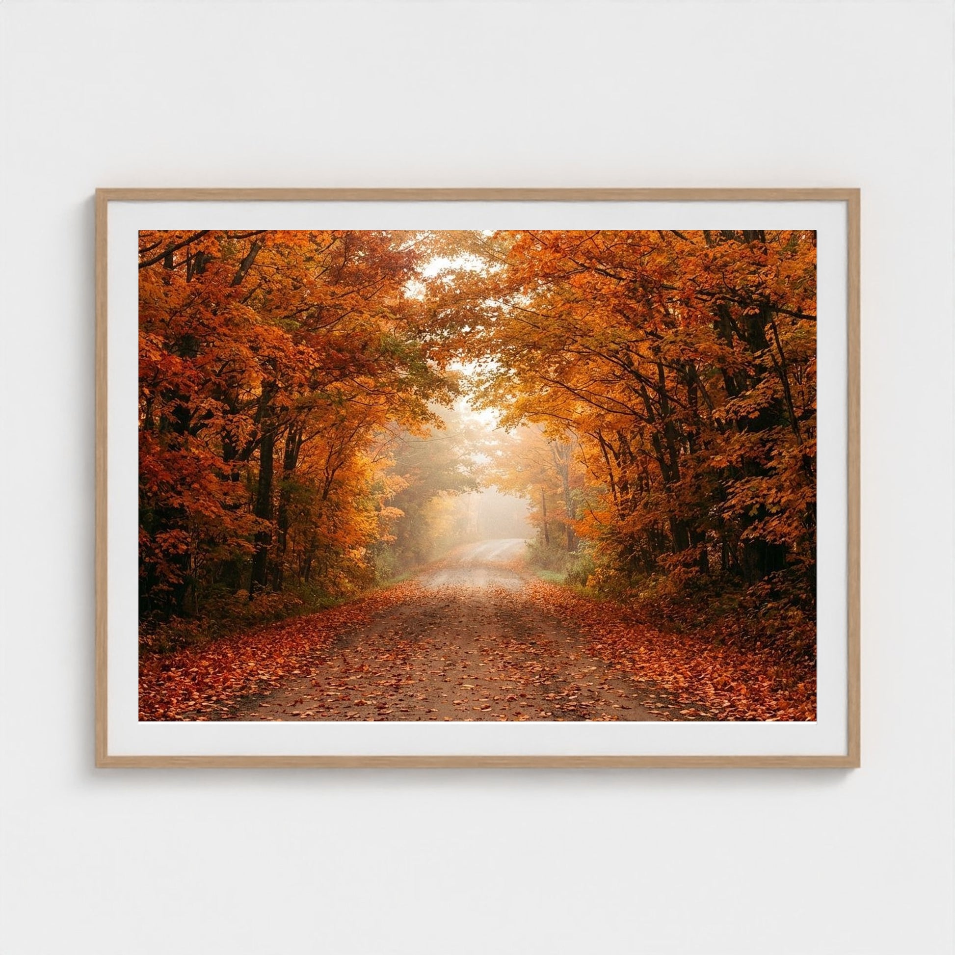 autumn-road 48x36-natural frame frame