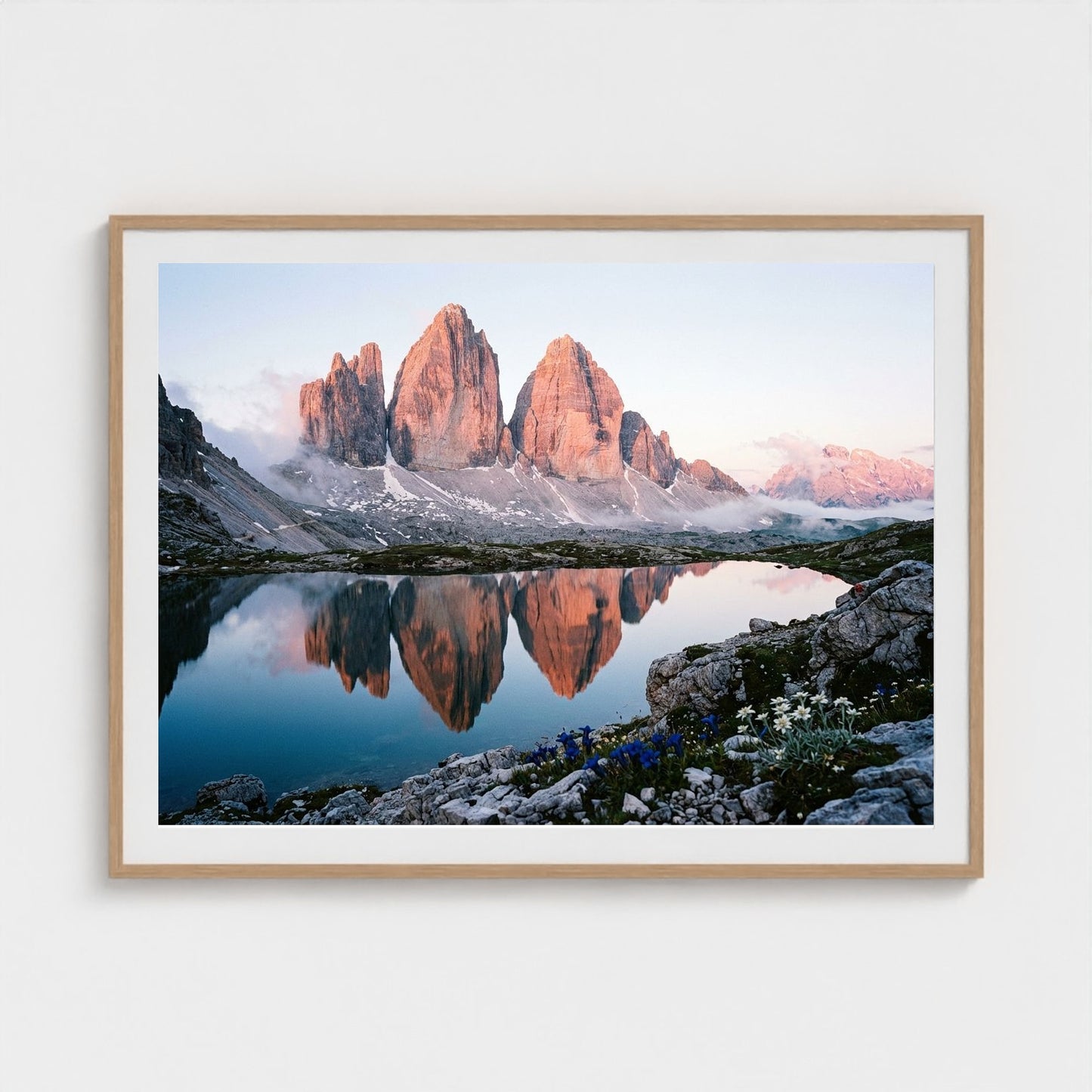 dolomites-dawn 48x36-natural frame frame
