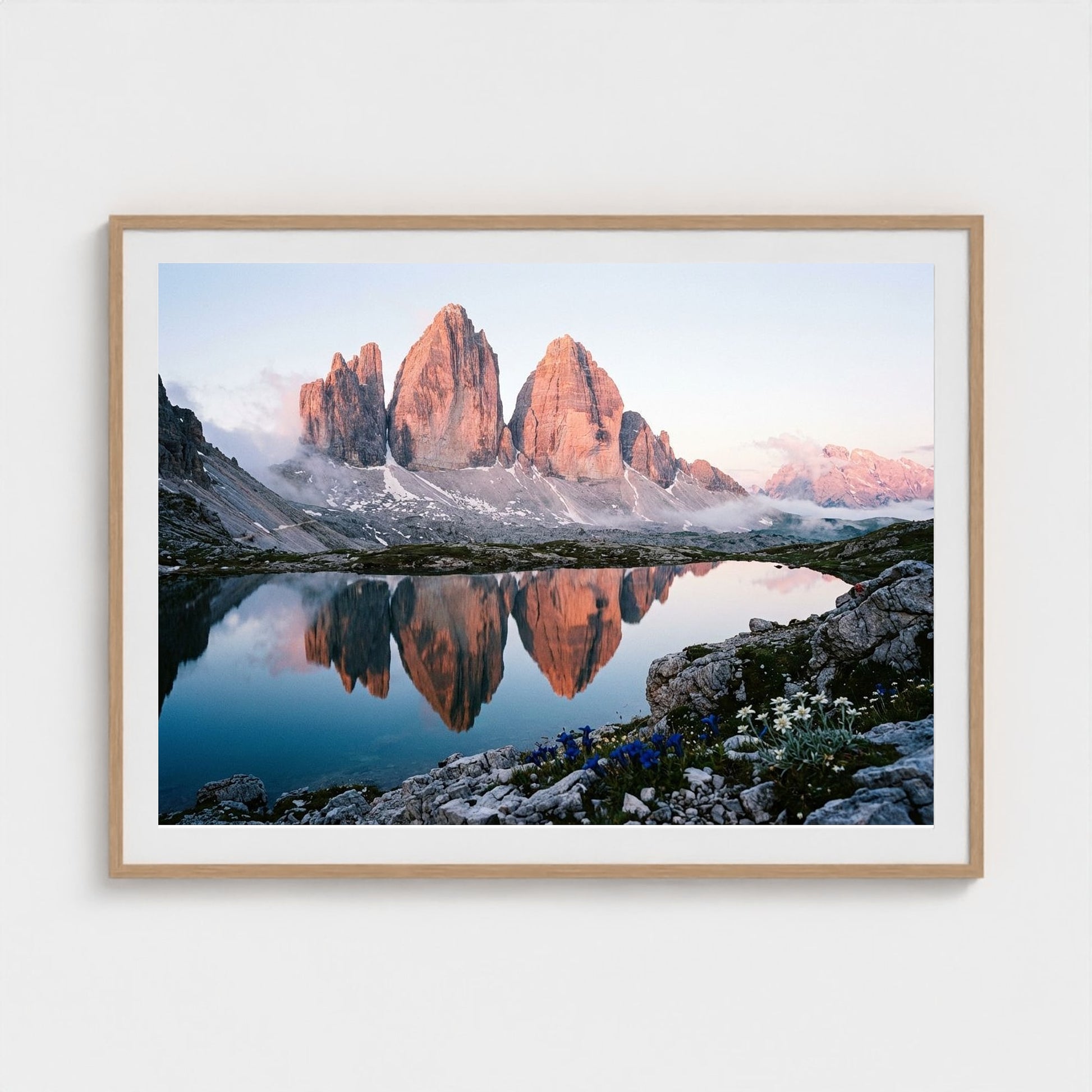 dolomites-dawn 48x36-natural frame frame