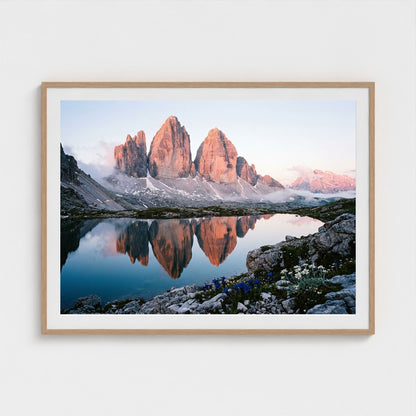 dolomites-dawn 48x36-natural frame frame