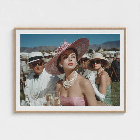 private-polo-match-fashionable-crowd-with-champa 48x36-natural frame frame