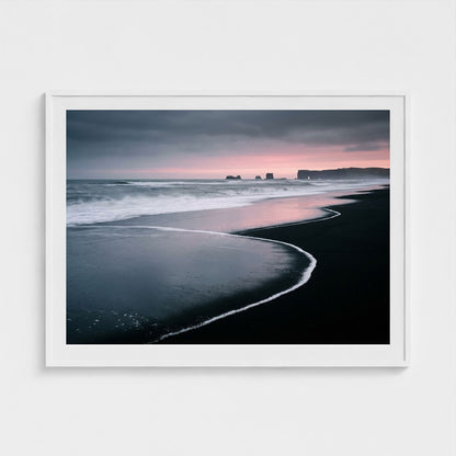 black-shores-dawn 48x36-white frame frame