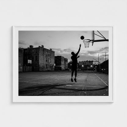 basketball-court 48x36-white frame frame