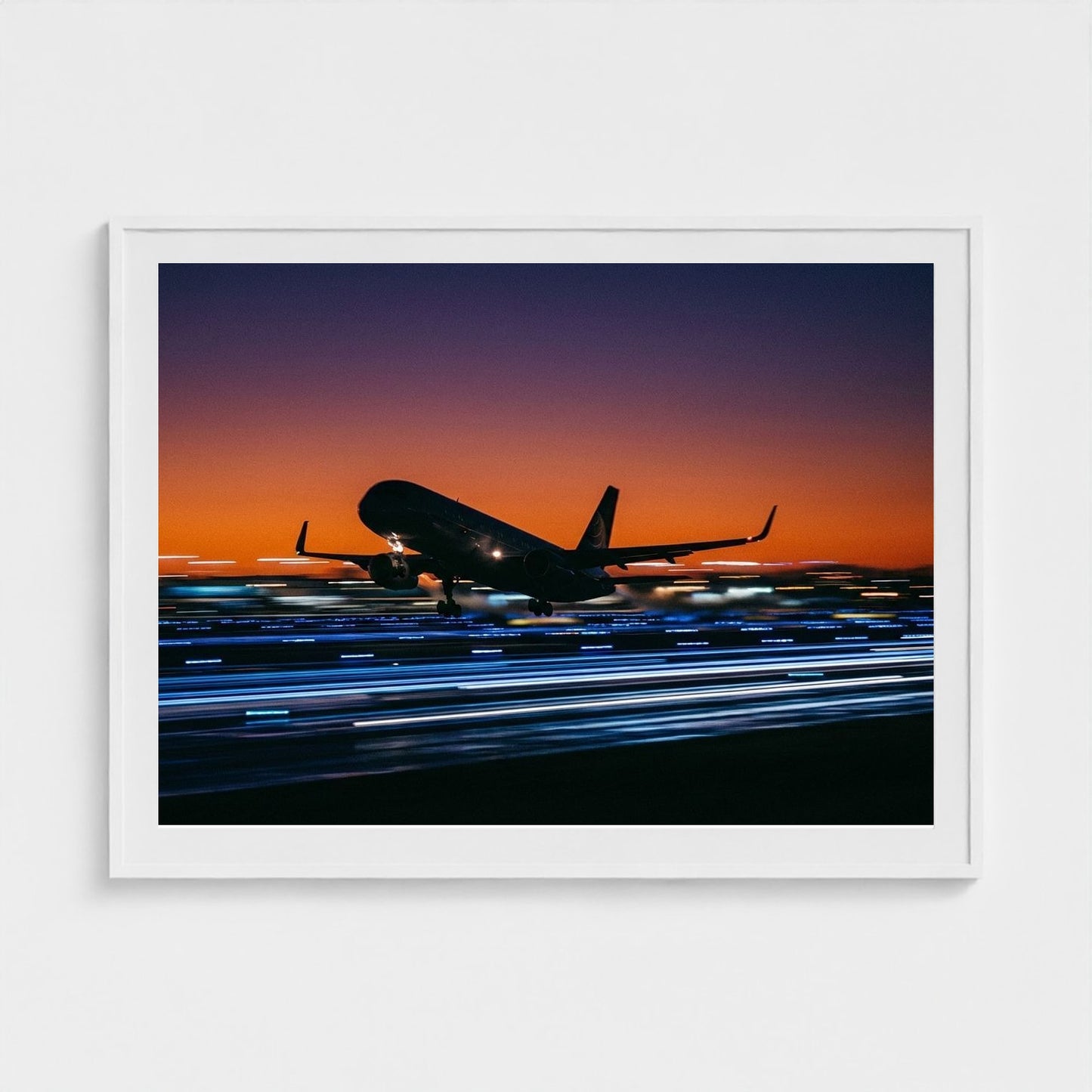 jet-takeoff 48x36-white frame frame