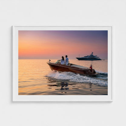 tender-at-sunset 48x36-white frame frame