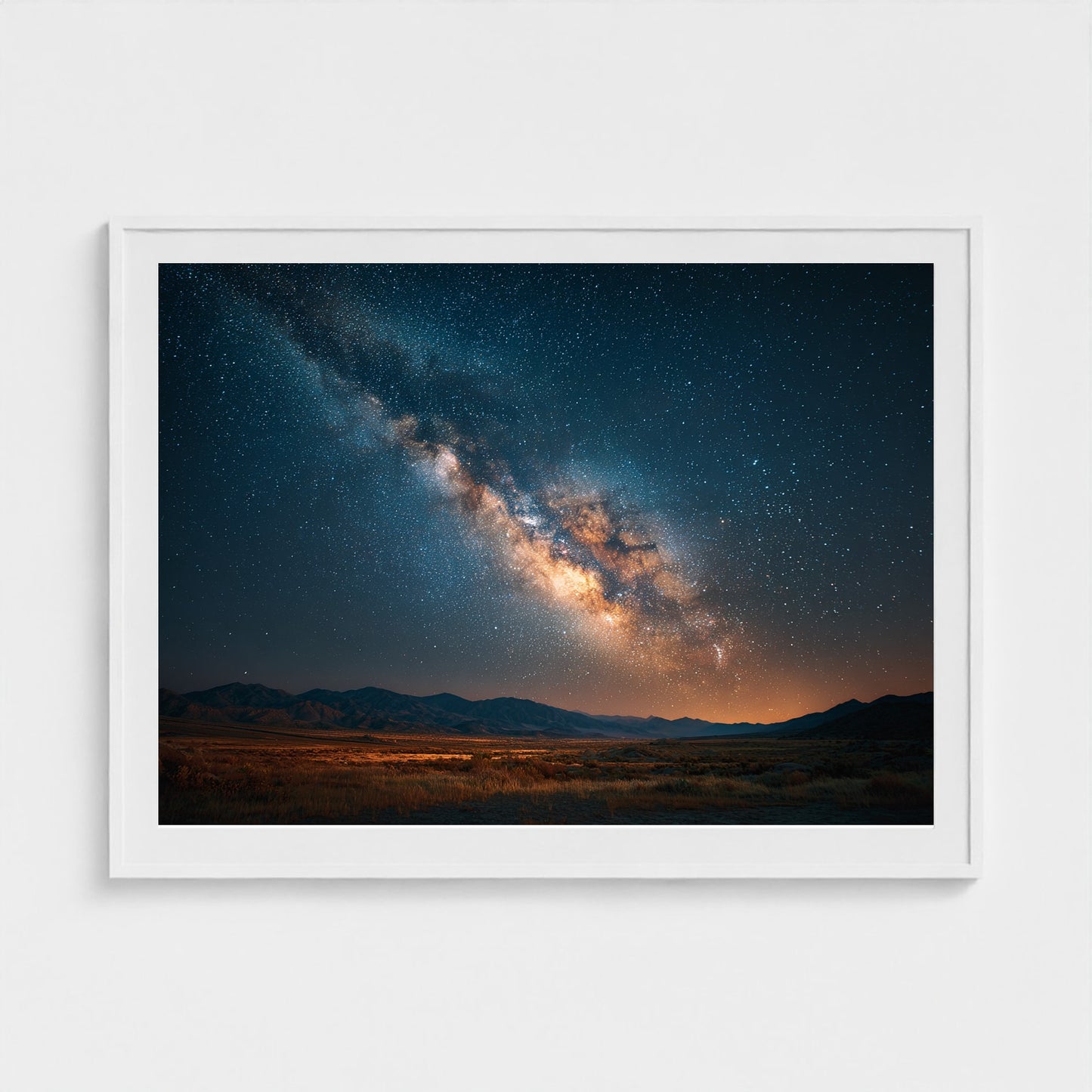 the-milky-way-galaxy-stretching-across-horizon-a 48x36-white frame frame