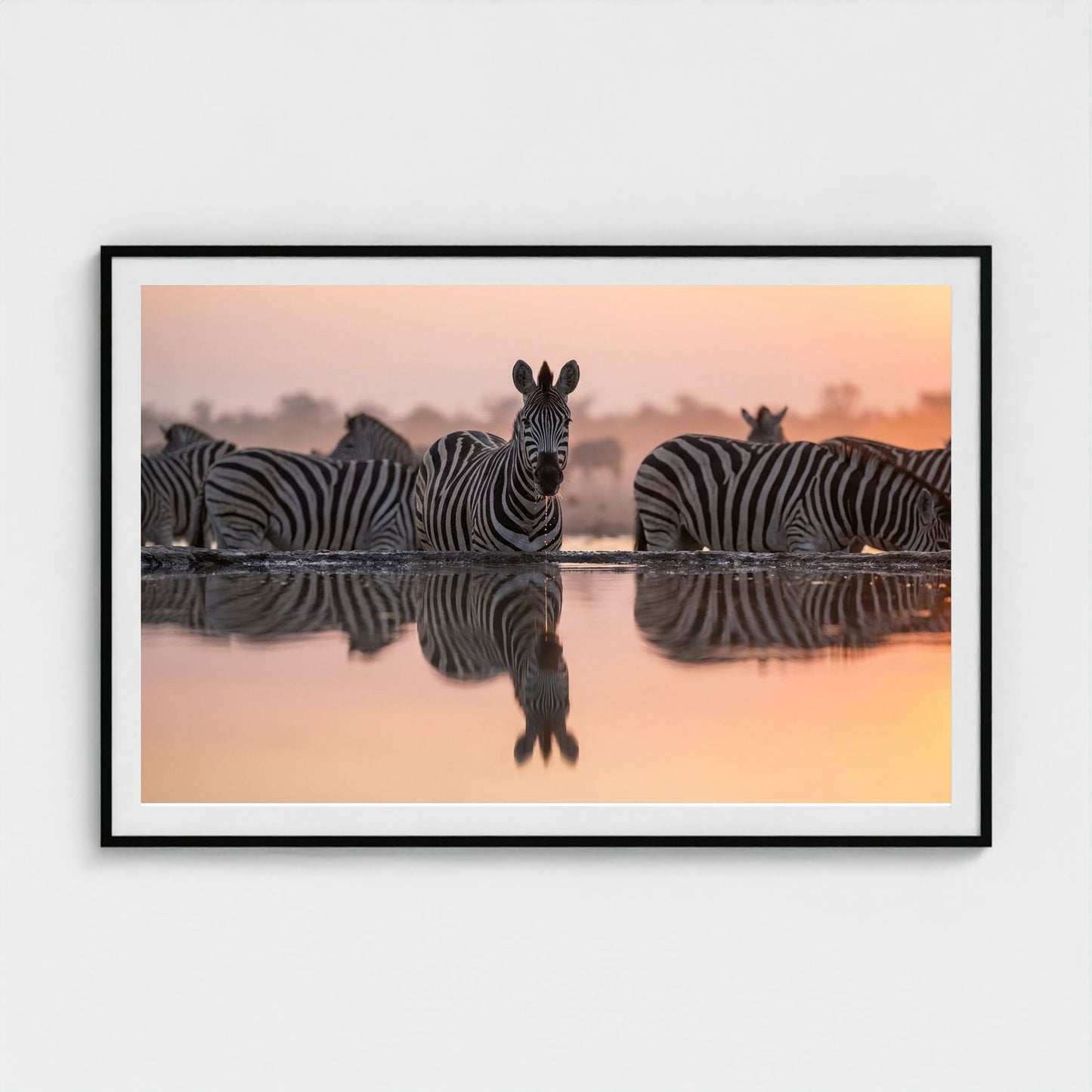 watering-hole 60x40-black frame frame